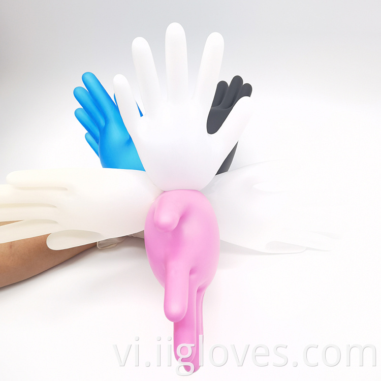Nhà máy bán hàng trực tiếp Bán đẹp giá rẻ Hình xăm màu xanh Vinyl Găng tay PVC Găng tay vinyl cho việc rửa sạch hộ gia đình